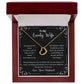 A ShineOn Fulfillment gift box with the I Love You Delicate Heart Necklace - Gift for Wife from Husband that says to my lovely wife.