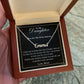 A gift box with the You Are My Pride And Joy Custom Name Necklace - For Daughter From Mom by ShineOn Fulfillment in it.