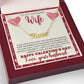 A Your Love Is The Light Personalized Name Necklace - For Wife in a ShineOn Fulfillment box.
