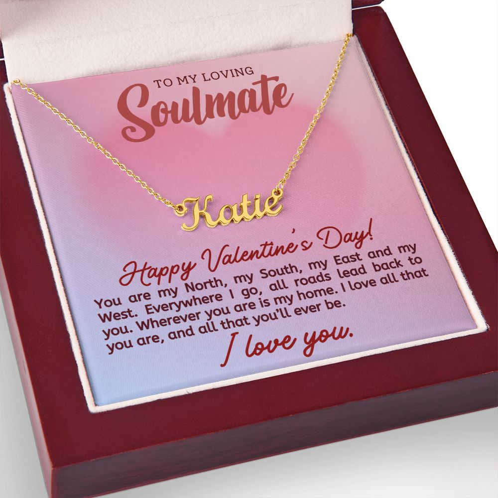 A You are my North Personalized Name Necklace - For Soulmate in a ShineOn Fulfillment gift box.