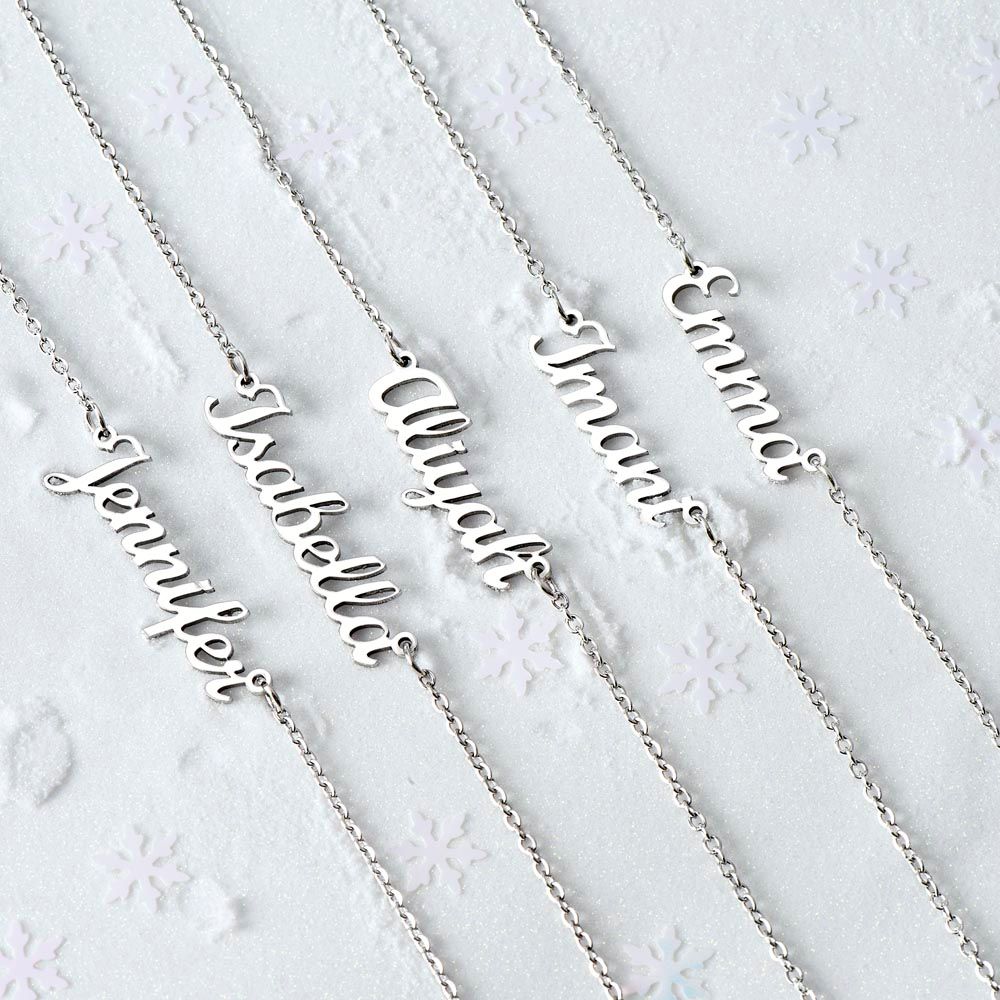 ShineOn Fulfillment offers Personalized Custom Name Necklaces in sterling silver, with no message card.