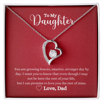 A Love You The Rest of Mine Forever Love Necklace - Gift for Daughter from Dad by ShineOn Fulfillment.