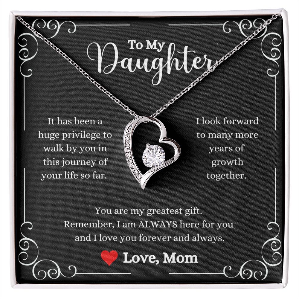 A I Love You Forever And Always Forever Love Necklace - Gift for Daughter from Mom necklace from ShineOn Fulfillment with a message to my daughter.