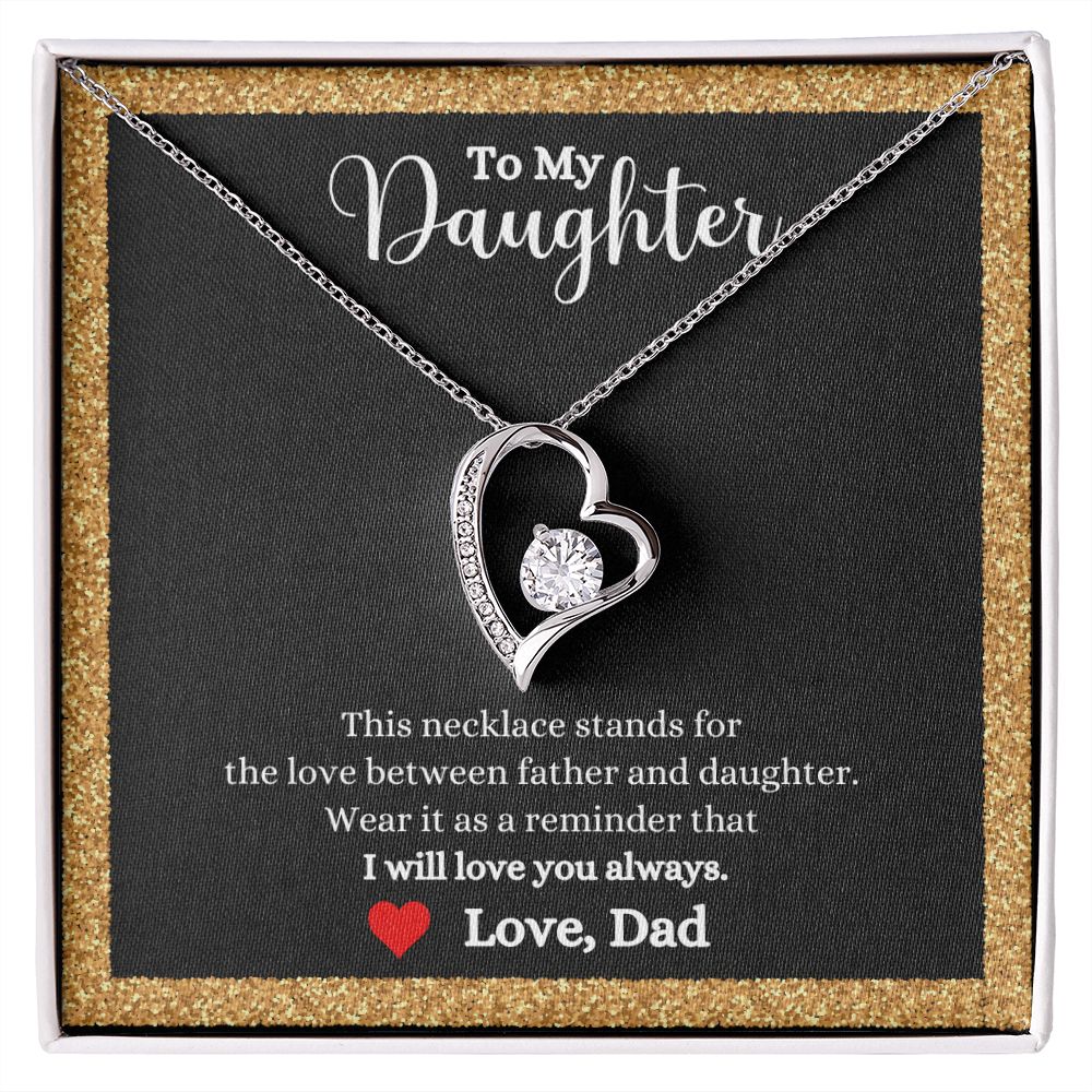 A Love Between Father and Daughter Forever Love Necklace - Gift for Daughter from Dad by ShineOn Fulfillment.