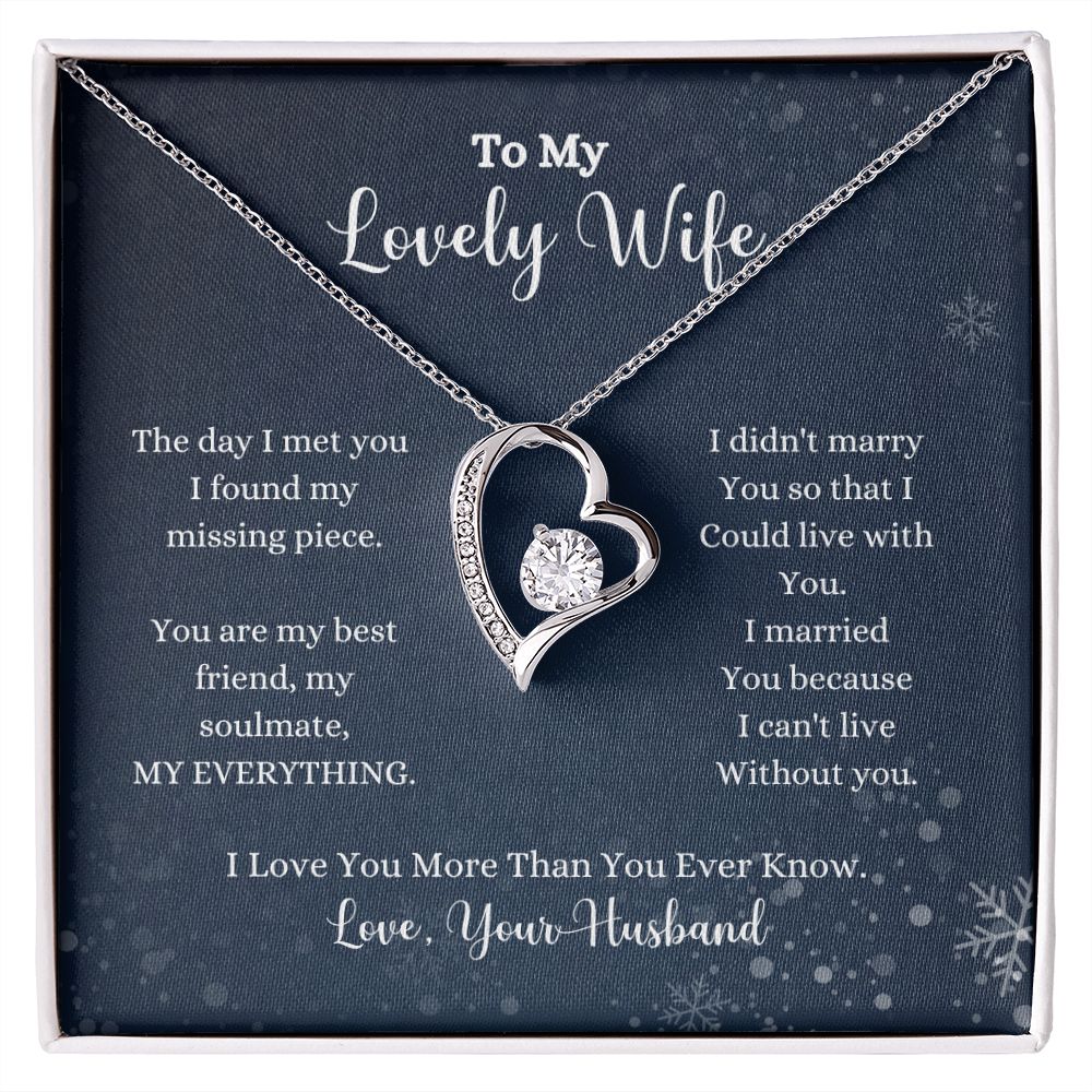 A I Love You More Than You Ever Know Forever Love Necklace - Gift for Wife from Husband heart shaped necklace with a poem to my lovely wife by ShineOn Fulfillment.