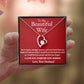 A red box with the You Are Braver Forever Love Necklace - To Wife from Husband by ShineOn Fulfillment.