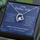 A ShineOn Fulfillment gift box with the I Will Love You Forever & Always Forever Love Necklace - Gift for Wife from Husband that says to my boss's wife.