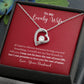 A Love You The Rest of Mine Forever Love Necklace - Gift for Wife from Husband with a message to my lovely wife, made by ShineOn Fulfillment.