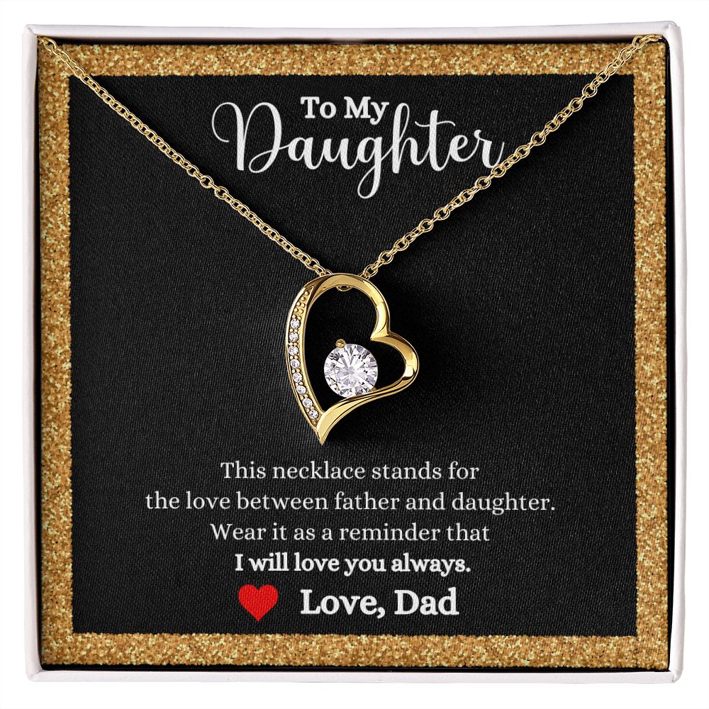 A Love Between Father and Daughter Forever Love Necklace - Gift for Daughter from Dad by ShineOn Fulfillment.