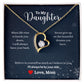 An I'll Always Be By Your Side Forever Love Necklace - Gift for Daughter from Mom with a message to my daughter. (Brand: ShineOn Fulfillment)