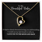 A Love you to the moon and back Forever Love Necklace - For Soulmate or Wife by ShineOn Fulfillment necklace with the words to my beautiful babe.