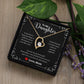 A ShineOn Fulfillment gift box with the "I Love You Forever And Always Forever Love Necklace - Gift for Daughter from Mom" necklace and flowers.