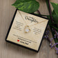 A ShineOn Fulfillment gift box with an I'll Always Be By Your Side Forever Love Necklace - Gift for Daughter from Dad and flowers.