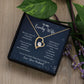 An I Love You More Than You Ever Know Forever Love Necklace - Gift for Wife from Husband heart shaped necklace with a poem on it by ShineOn Fulfillment.