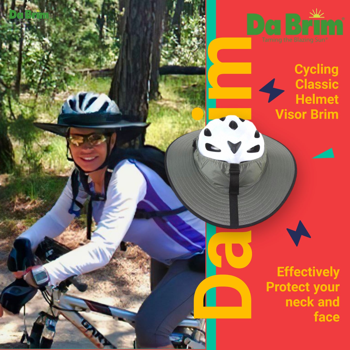 Da Brim Cycling Classic effectively protects your neck and face.