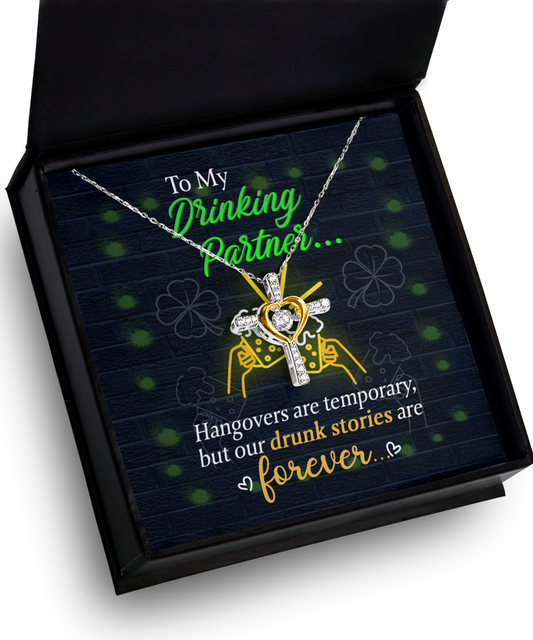 Gearbubble's St Patrick's Day gift box - to my drinking friend, with a Cross Dancing Necklace symbolizing faithfulness.