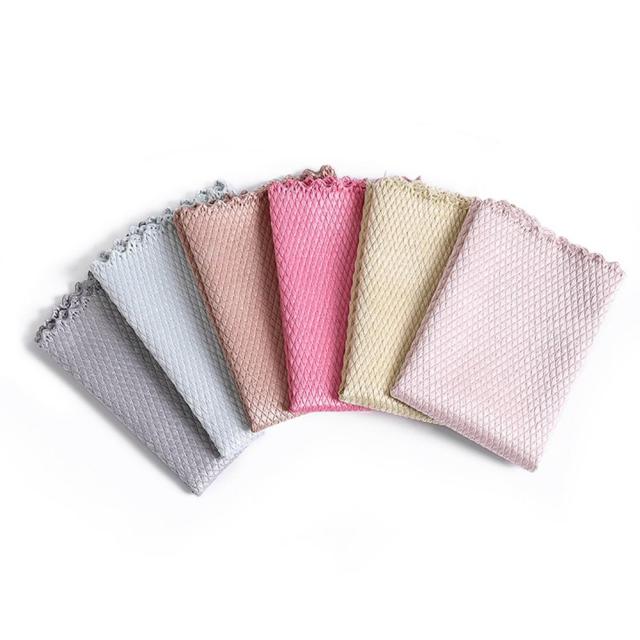 A set of Fish Scale Nano Reusable Cleaning Cloths by MezoJaoie Wonder Lifestyle Store on a white background.